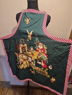 Vintage Christmas Apron With Sequence One Size Fits Most